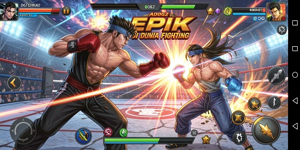 Gameplay seru ADG62 dengan pertarungan yang intens.