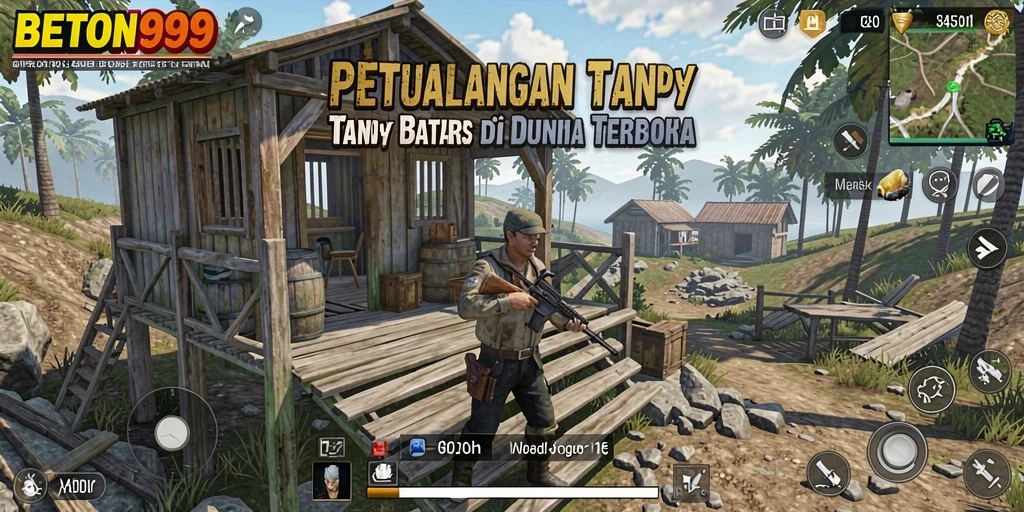 Tampilan menakjubkan dari gameplay BETON999 di dunia terbuka.