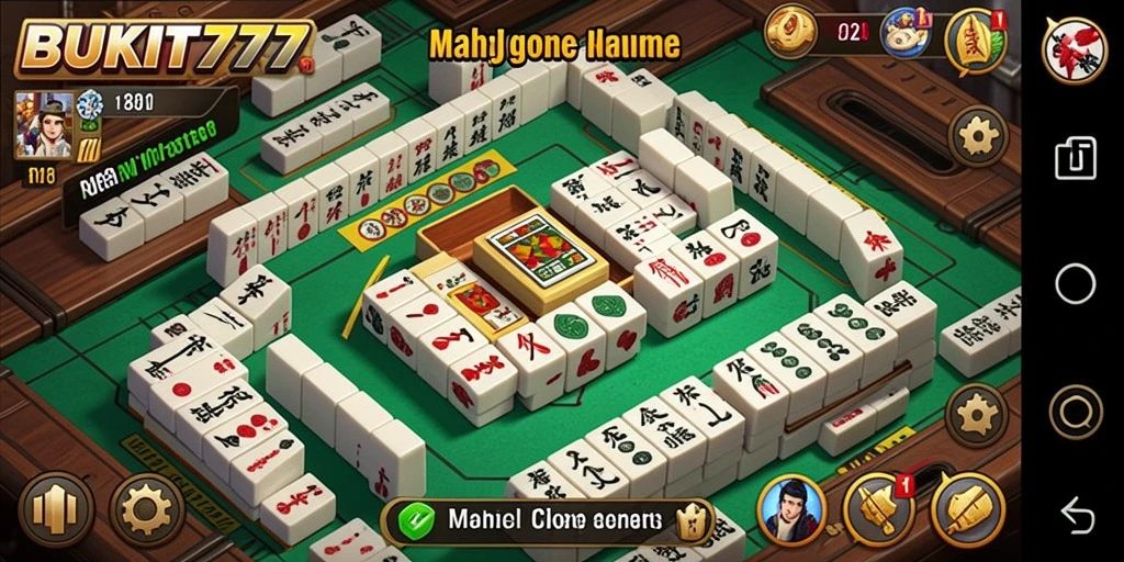 Tampilan menarik dari gameplay Mahjong di BUKIT777.