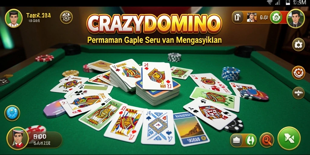 Tampilan gameplay seru dan interaktif dari CRAZYDOMINO.