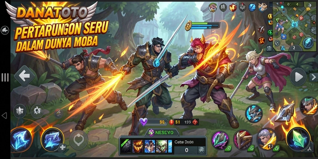Tampilan menarik dari gameplay seru dalam DANATOTO.