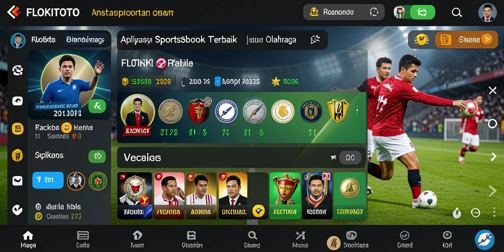 Tampilan gameplay menarik dengan berbagai pilihan taruhan olahraga.