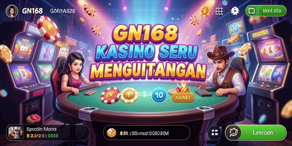 Screenshot gameplay GN168 yang menampilkan suasana Kasino yang menarik.