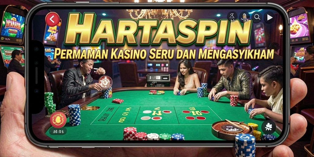 Screenshot gameplay menampilkan aksi seru HARTASPIN di kasino virtual.