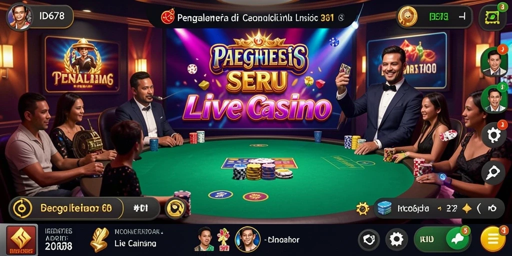 Gambaran menarik gameplay Live Casino di ID678.