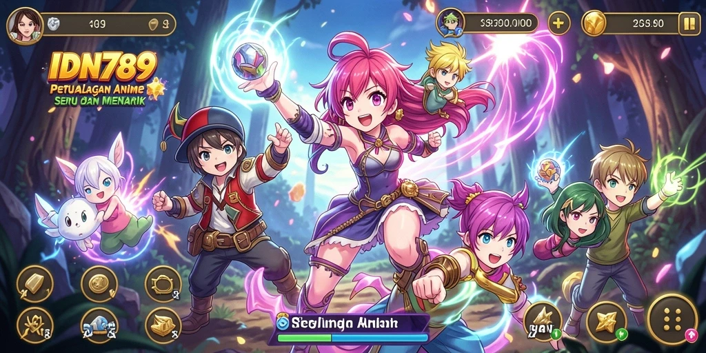 Tampilan gameplay seru IDN789 dengan karakter Anime yang menarik.