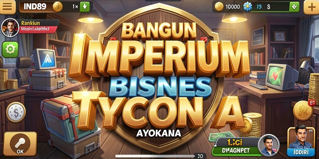Tampilan gameplay <strong>IND89</strong> yang menampilkan manajemen bisnis Tycoon.