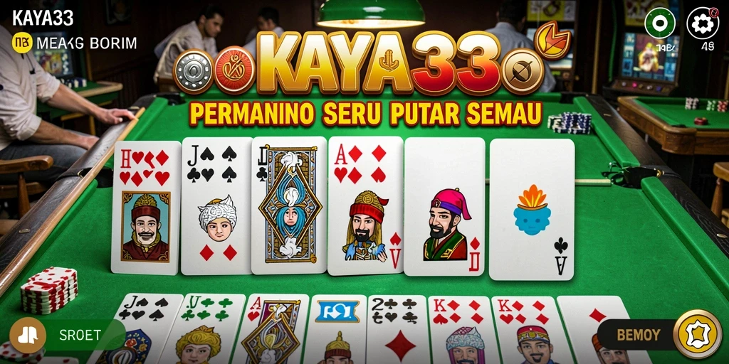 Tampilan gameplay seru dan menarik dari KAYA33 dalam permainan Domino.