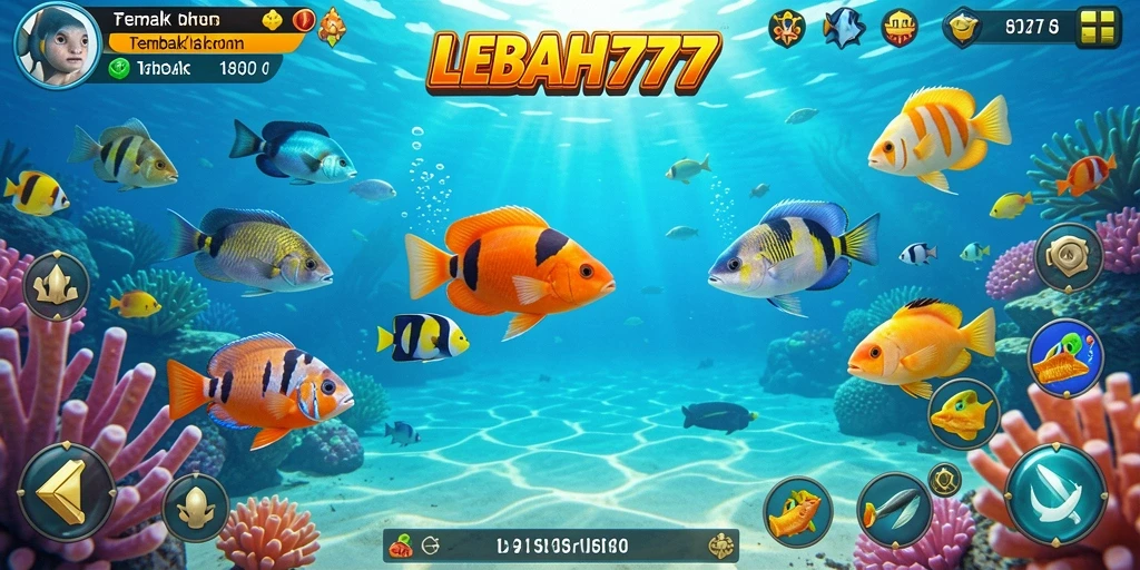 Tampilan gameplay seru Tembak Ikan di LEBAH777.