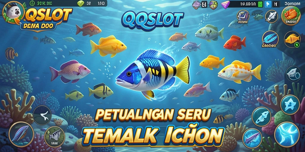 Tangkapan layar QQSLOT menampilkan aksi seru dalam permainan Tembak Ikan.