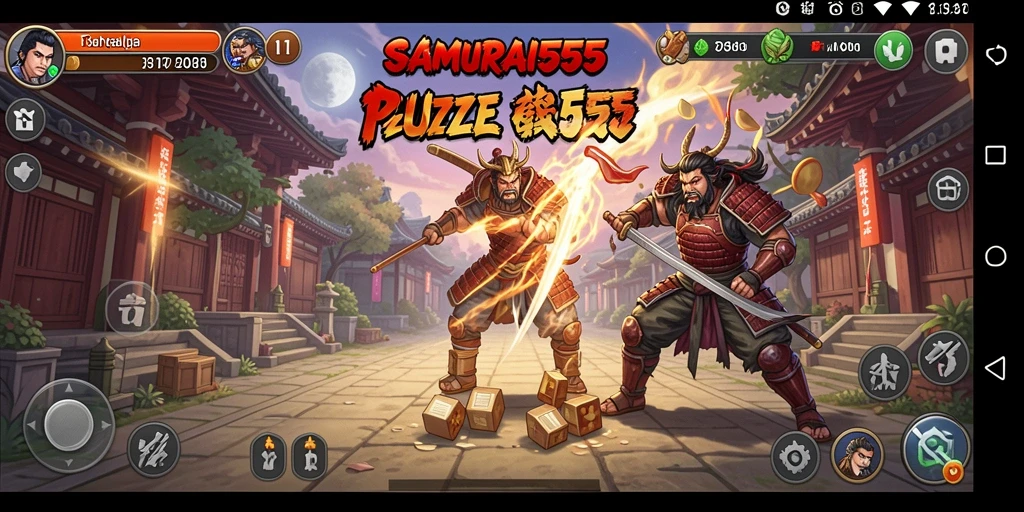 Tampilan gameplay seru dari SAMURAI555 yang menantang.