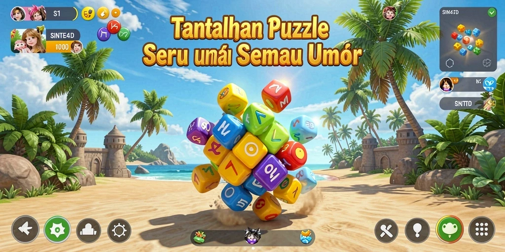 Tampilan gameplay SINTE4D dengan tantangan puzzle menarik.