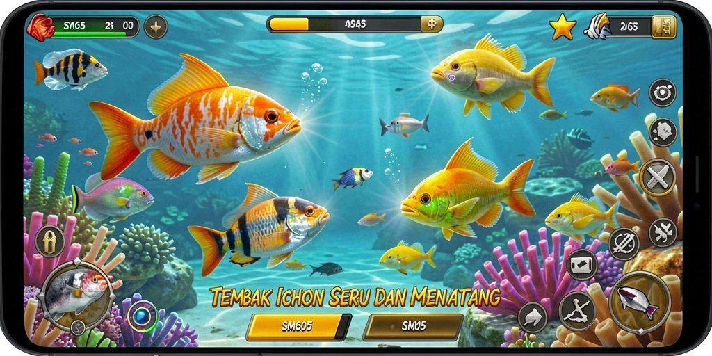 Screenshot gameplay Tembak Ikan yang seru dan dinamis.