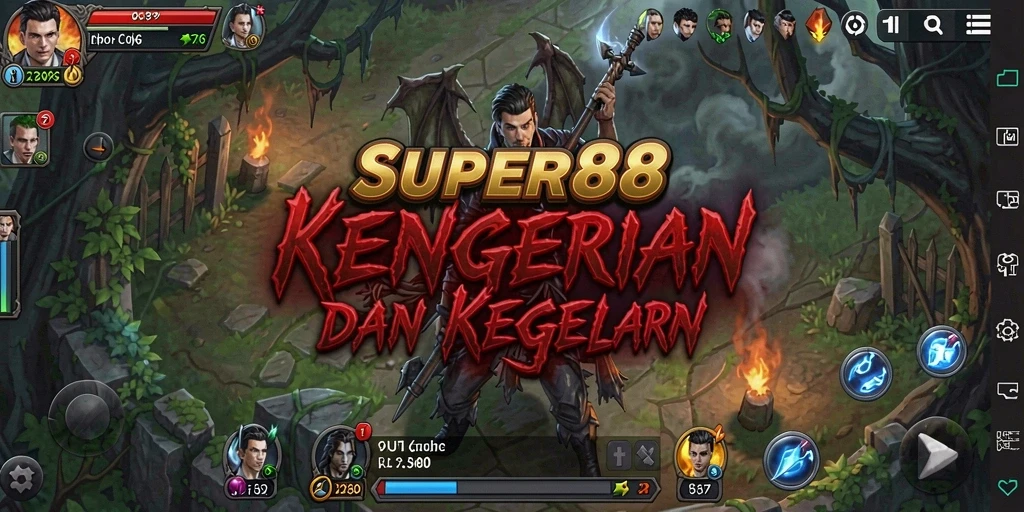Tampilan gameplay menegangkan dan penuh ketegangan di SUPER88.