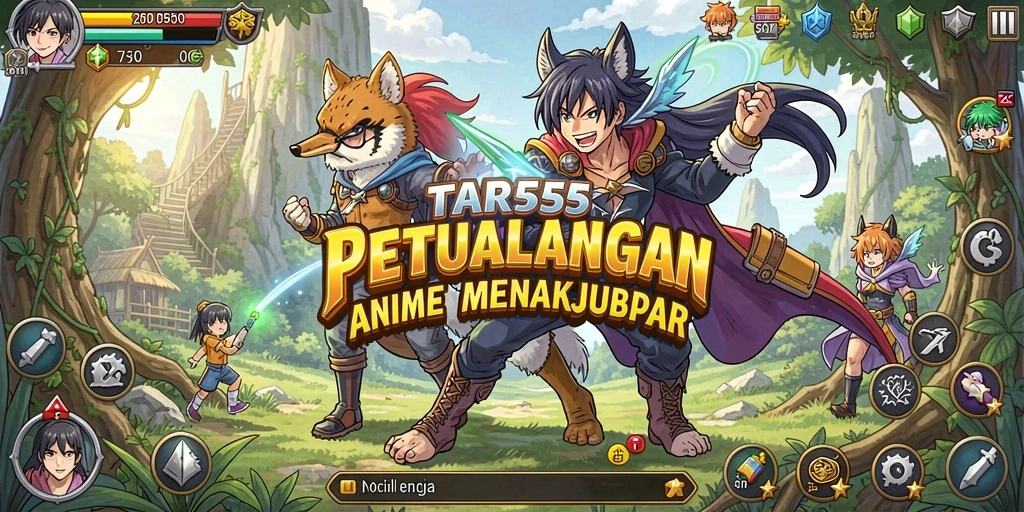 Gameplay TAR555 yang menampilkan aksi seru dan karakter anime ikonik.