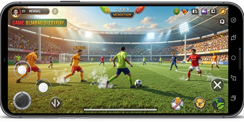 Tangkapan layar V21 menampilkan gameplay menegangkan dalam olahraga.