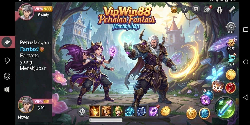 Tampilan gameplay VIPWIN88 yang memukau dengan aksi RPG yang intens.