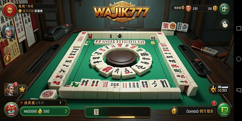 Tampilan menarik dari gameplay Mahjong di WAJIK777.